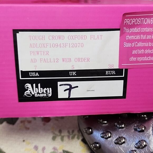 Abbey Dawn By AVRIL LAVIGNE TOUGH CROWD OXFORD FLAT IN PEWTER SZ 7 NWT &… - Picture 11 of 11